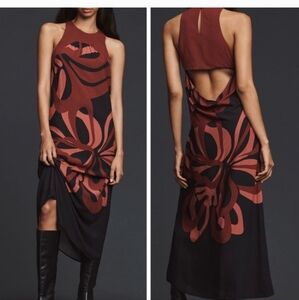 Anthropologie Farm Rio Floral Print Maxi Dress Size M